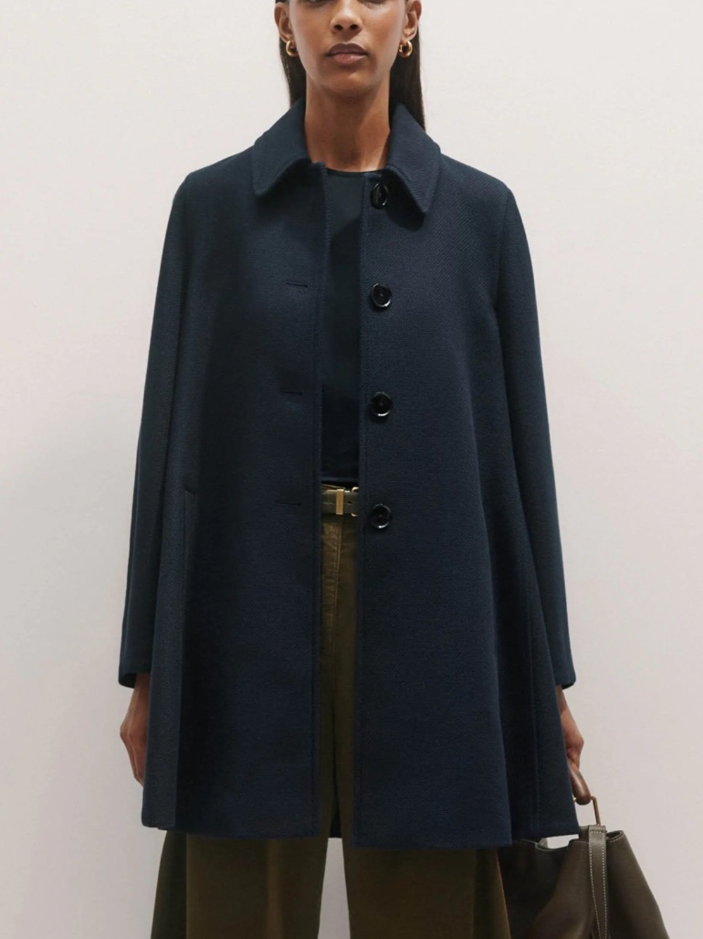 ME+EM Sculptural Swing Coat Italian Cotton